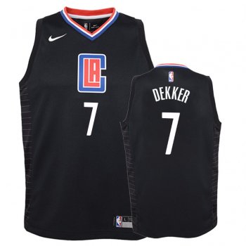 Youth Los Angeles Clippers Sam Dekker #7 Black Statement Jersey