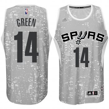 San Antonio Spurs #14 Danny Green City Lights Gray Jersey