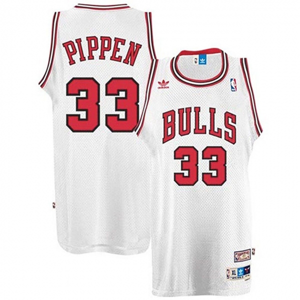 Scottie Pippen Bulls #33 White Hardwood Classics Jersey