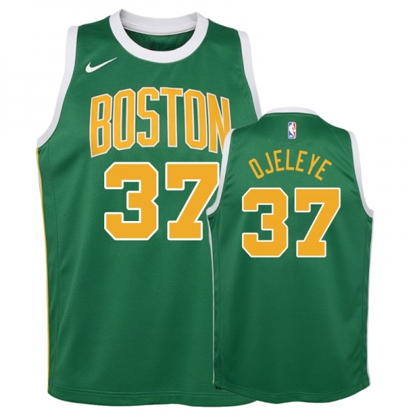 Youth Boston Celtics Semi Ojeleye #37 Green 2018-19 Earned Jersey