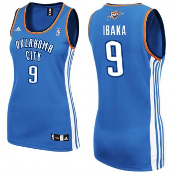 Women's Serge Ibaka Thunder #9 Blue Jersey