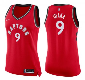 Women's Toronto Raptors Serge Ibaka #9 Red 2017-18 Icon Jersey