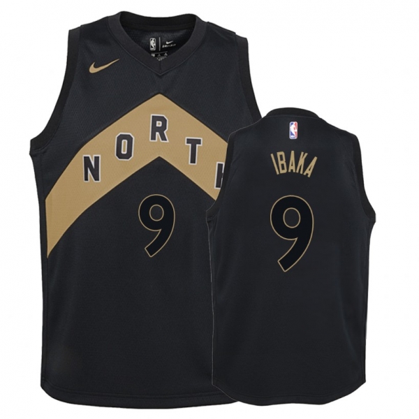 Youth Toronto Raptors Serge Ibaka #9 Black City Jersey