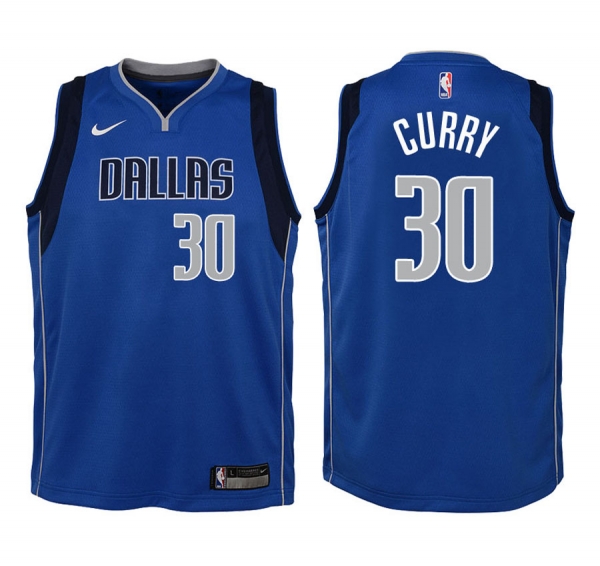 Youth Dallas Mavericks #30 Seth Curry Icon Jersey