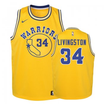 Youth Golden State Warriors #34 Shaun Livingston Hardwood Classics Jersey