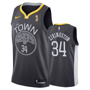 Golden State Warriors Shaun Livingston #34 Gray 2018 Finals Champs Statement Jersey