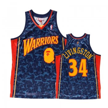 Golden State Warriors #34 Shaun Livingston BAPE Jersey