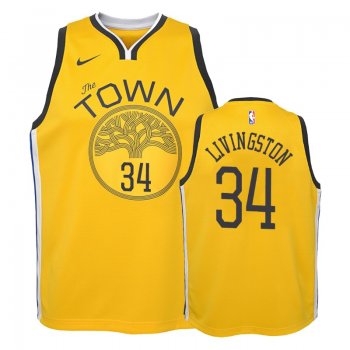 Youth Golden State Warriors #34 Shaun Livingston Earned Jersey