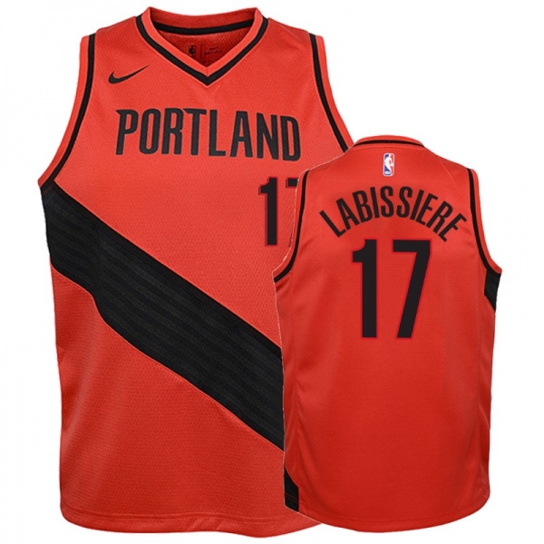 Youth Portland Trail Blazers #17 Skal Labissiere Statement Jersey