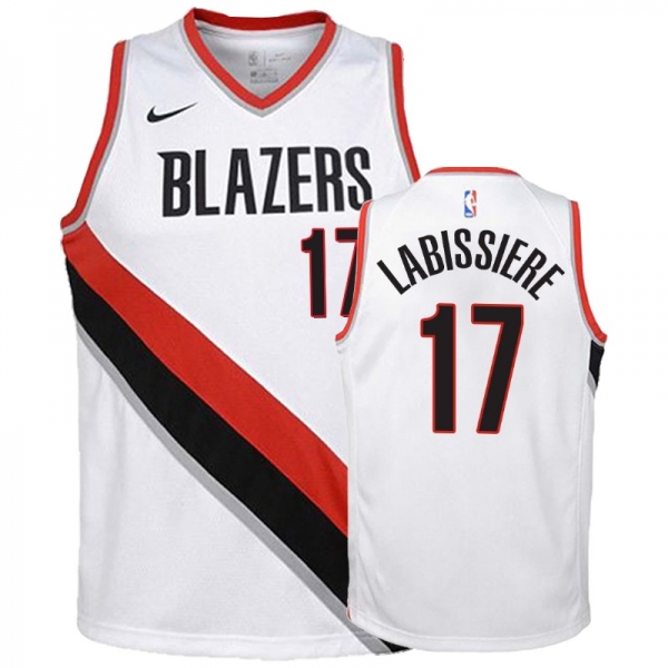 Youth Portland Trail Blazers #17 Skal Labissiere Association Jersey