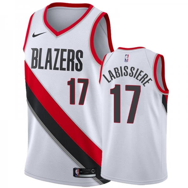 Portland Trail Blazers Skal Labissiere #17 White Association Nike Swingman Jersey