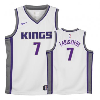 Youth Sacramento Kings Skal Labissiere #7 White Association Jersey