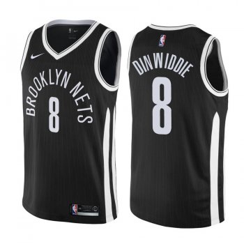 Brooklyn Nets Spencer Dinwiddie #8 Black City Edition Jersey