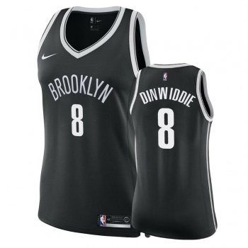 Women's Brooklyn Nets #8 Spencer Dinwiddie Icon Jersey