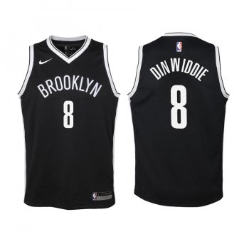 Youth Brooklyn Nets #8 Spencer Dinwiddie Icon Jersey