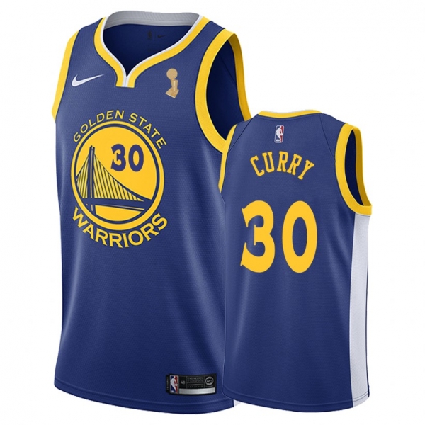 Golden State Warriors Stephen Curry #30 Blue 2018 Finals Champs Icon Jersey