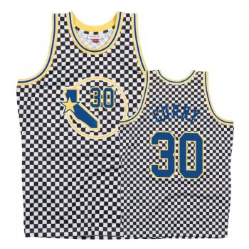 Golden State Warriors #30 Stephen Curry Checkerboard Jersey