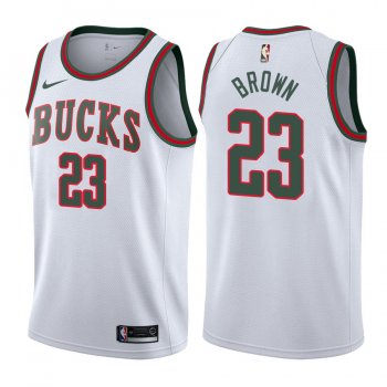 Milwaukee Bucks Sterling Brown #23 White 2017-18 Classic Jersey