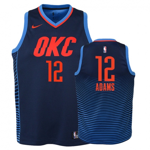 Youth Oklahoma City Thunder Steven Adams #12 Navy Statement Jersey