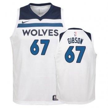 Youth Minnesota Timberwolves Taj Gibson #67 White Association Jersey