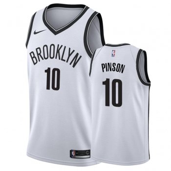 Brooklyn Nets Theo Pinson #10 White Association Jersey