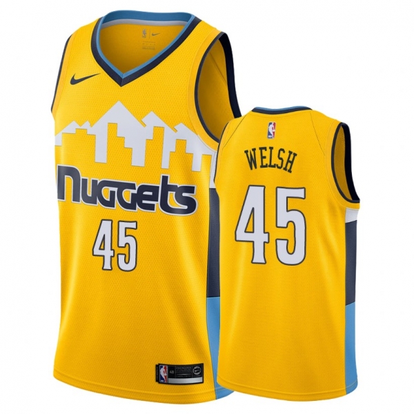 Denver Nuggets Thomas Welsh #45 Yellow Statement Jersey