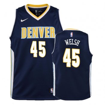 Youth Denver Nuggets Thomas Welsh #45 Navy Icon Edition Jersey