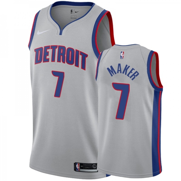 Detroit Pistons Thon Maker #7 Gray Statement Nike Swingman Jersey