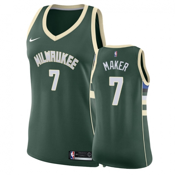 Women's Milwaukee Bucks Thon Maker #7 Green Icon Jersey