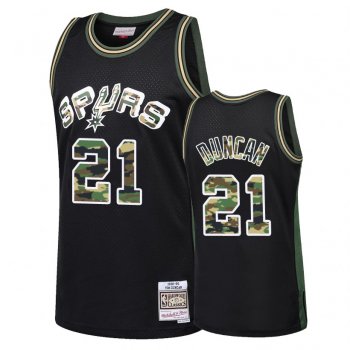 San Antonio Spurs #21 Tim Duncan Straight Fire Jersey