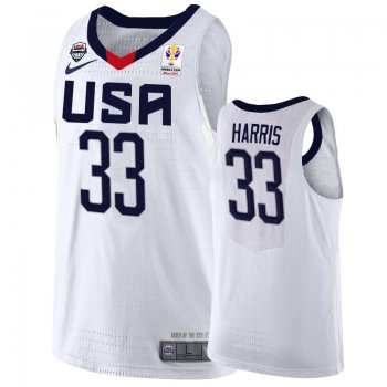 USA Tobias Harris 2019 FIBA Basketball World Cup White Men's Jersey