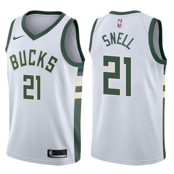 Bucks Tony Snell White NBA 2017-18 Association Jersey