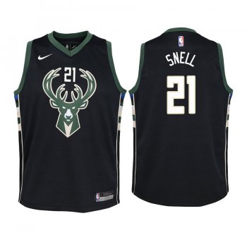 Youth Milwaukee Bucks Tony Snell #21 Black Statement Jersey