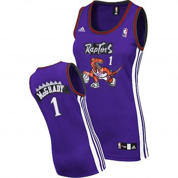 Women's Toronto Raptors #1 Tracy Mcgrady Hardwood Classics Jersey