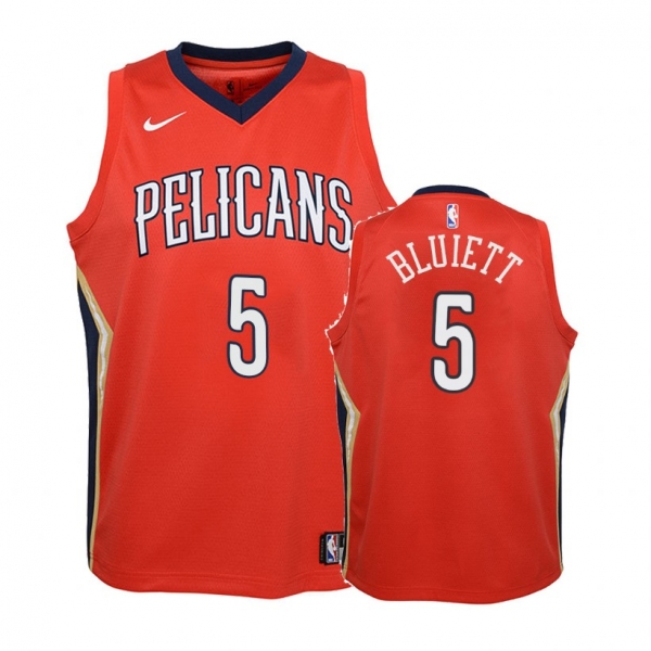 Youth New Orleans Pelicans #5 Trevon Bluiett Statement Jersey