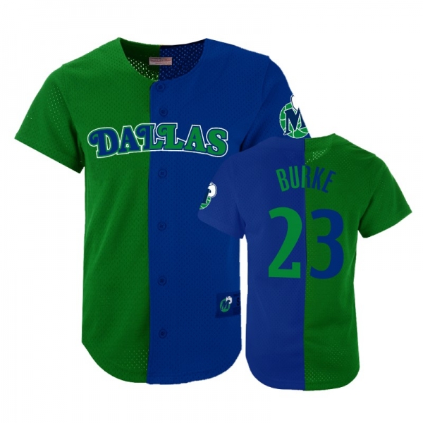 Dallas Mavericks #23 Trey Burke Split Mesh Button Jersey