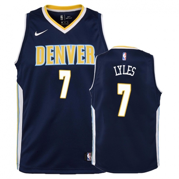 Youth Denver Nuggets Trey Lyles #7 Navy Icon Jersey