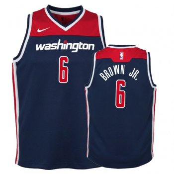 Youth Washington Wizards #6 Troy Brown Jr. Statement Jersey