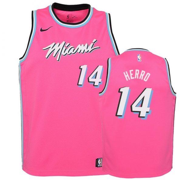 Youth Miami Heat #14 Tyler Herro Earned Jersey