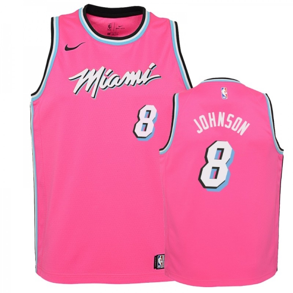 Youth Miami Heat #8 Tyler Johnson Earned Jersey