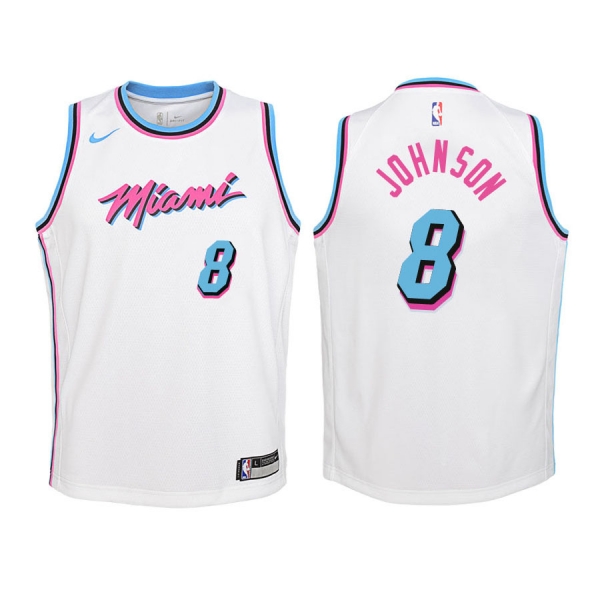 Youth Miami Heat #8 Tyler Johnson City Jersey