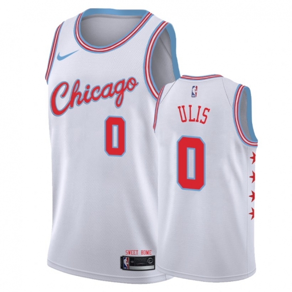 Chicago Bulls Tyler Ulis #0 White City Jersey