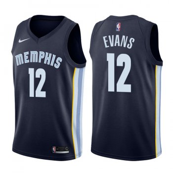 Memphis Grizzlies Tyreke Evans #12 Navy 2017-18 Icon Jersey