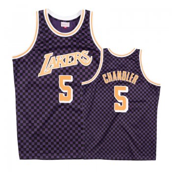 Los Angeles Lakers #5 Tyson Chandler Checkerboard Jersey