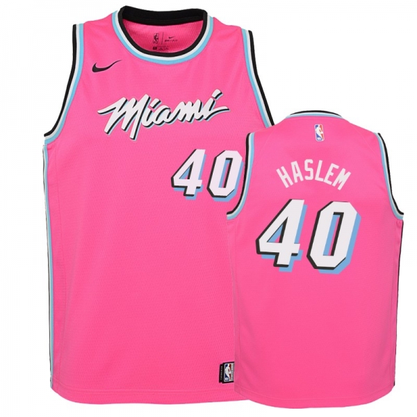 Youth Miami Heat #40 Udonis Haslem Earned Jersey