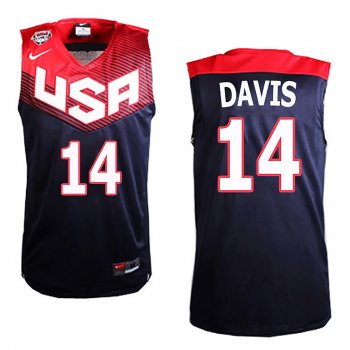 USA Team #14 Anthony Davis Hardwood Classics Jersey