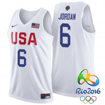 USA Team #6 Deandre Jordan Hardwood Classics Jersey