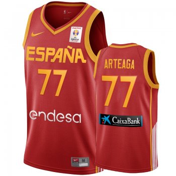 Spain Victor Arteaga 2019 FIBA Basketball World Cup Red Men's Jersey