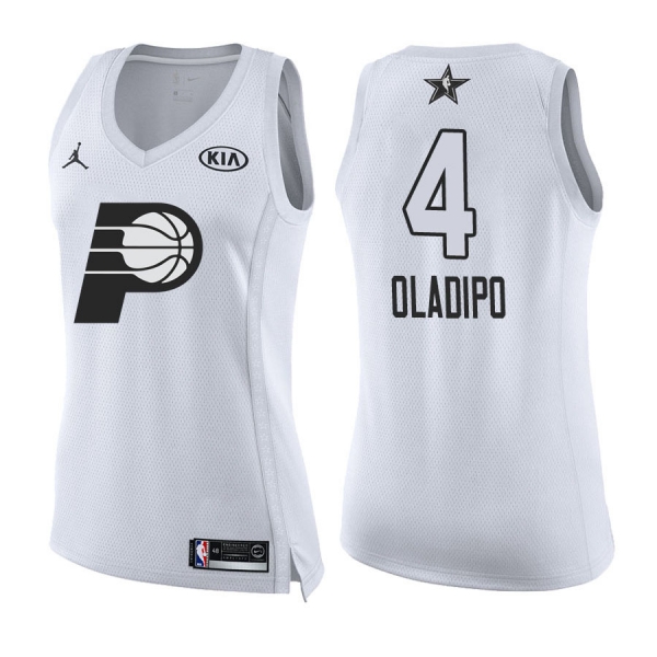 Women's 2018 All-Star Indiana Pacers Victor Oladipo #4 White Jersey