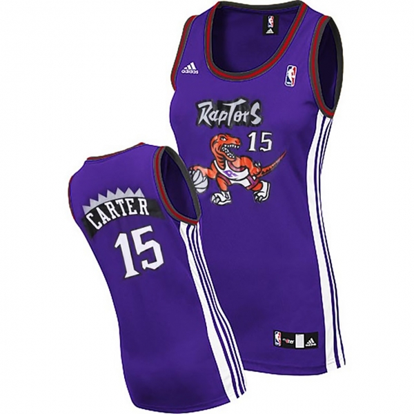 Women's Toronto Raptors #15 Vince Carter Hardwood Classics Jersey